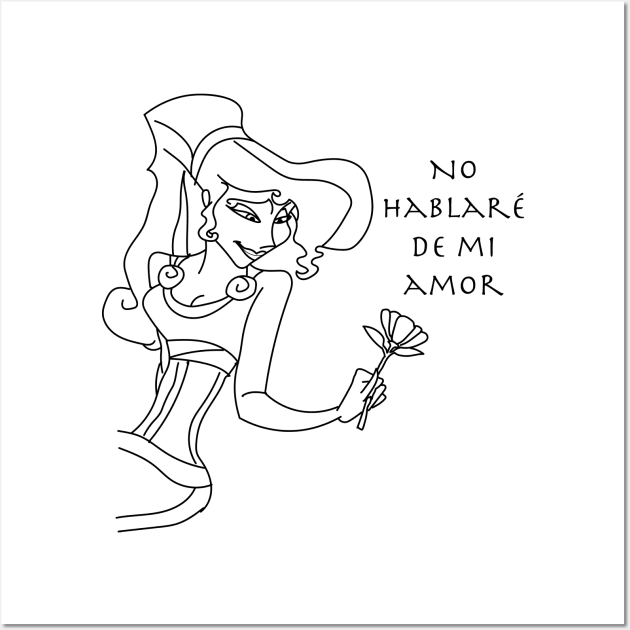 No hablaré de mi amor (black outline) Wall Art by RickdelaTorre